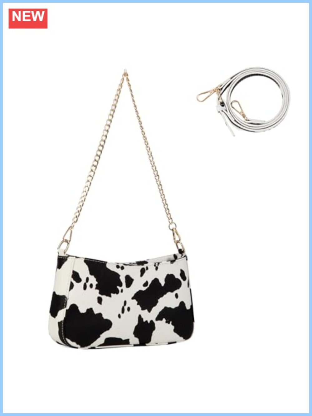 Small PU Leather Shoulder Bag Crossbody Purse Double Straps Women